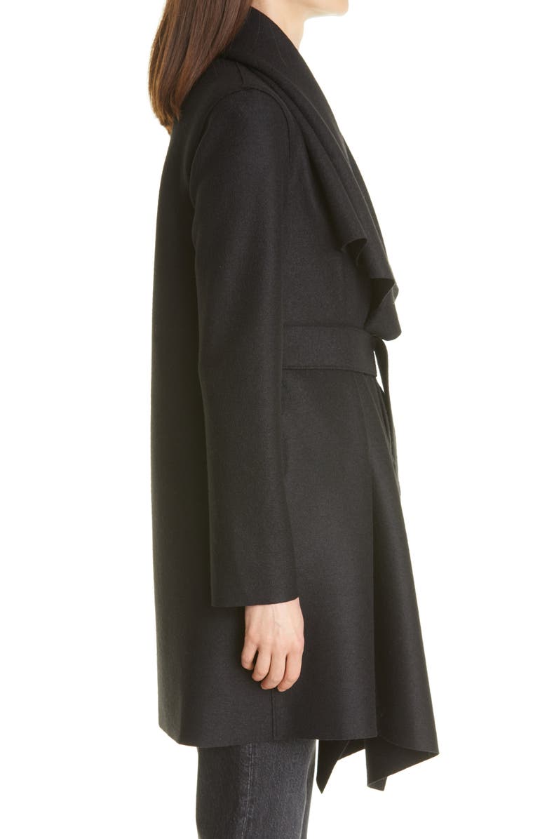 Harris Wharf London Draped Wool Coat, Alternate, color,