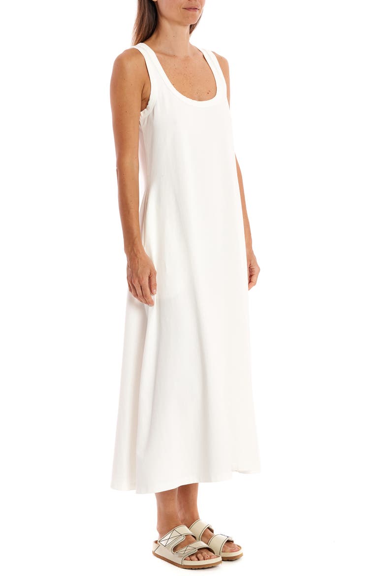 Andie Belted Sleeveless Cotton Dress, Alternate, color, WHITE