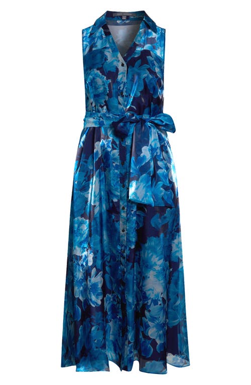 Julia Jordan Floral Sleeveless Organza Gown In Multi
