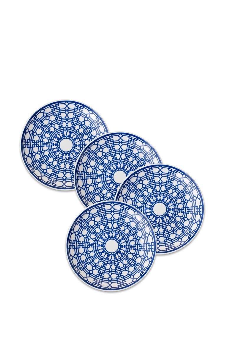 Newport Garden Gate Small Plates  - Porcelain - Set 4, Alternate, color, BLUE