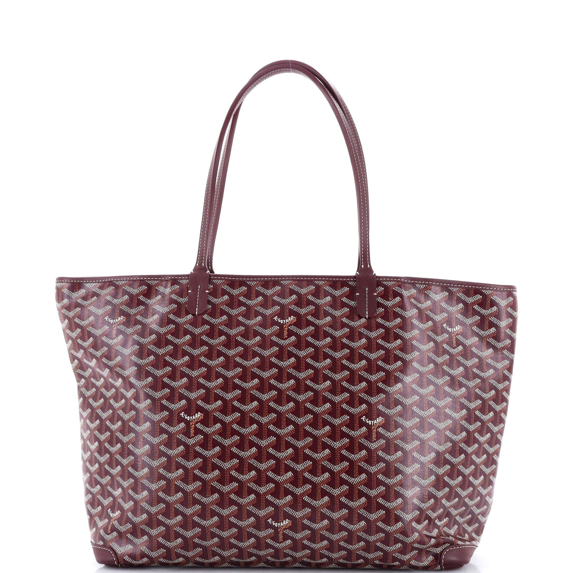 Pre-Owned Goyard Artois Tote Coated Canvas MM, Alternate, color, Burgundy