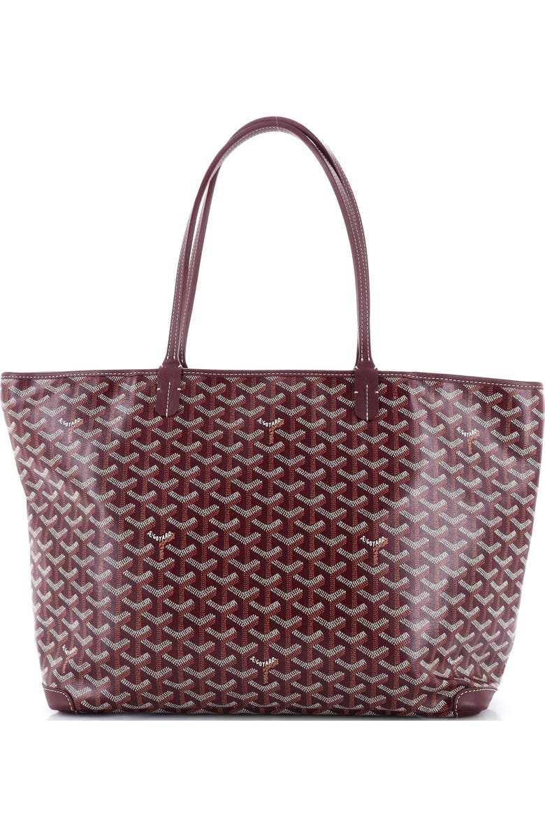 Pre-Owned Goyard Artois Tote Coated Canvas MM, Alternate, color, Burgundy