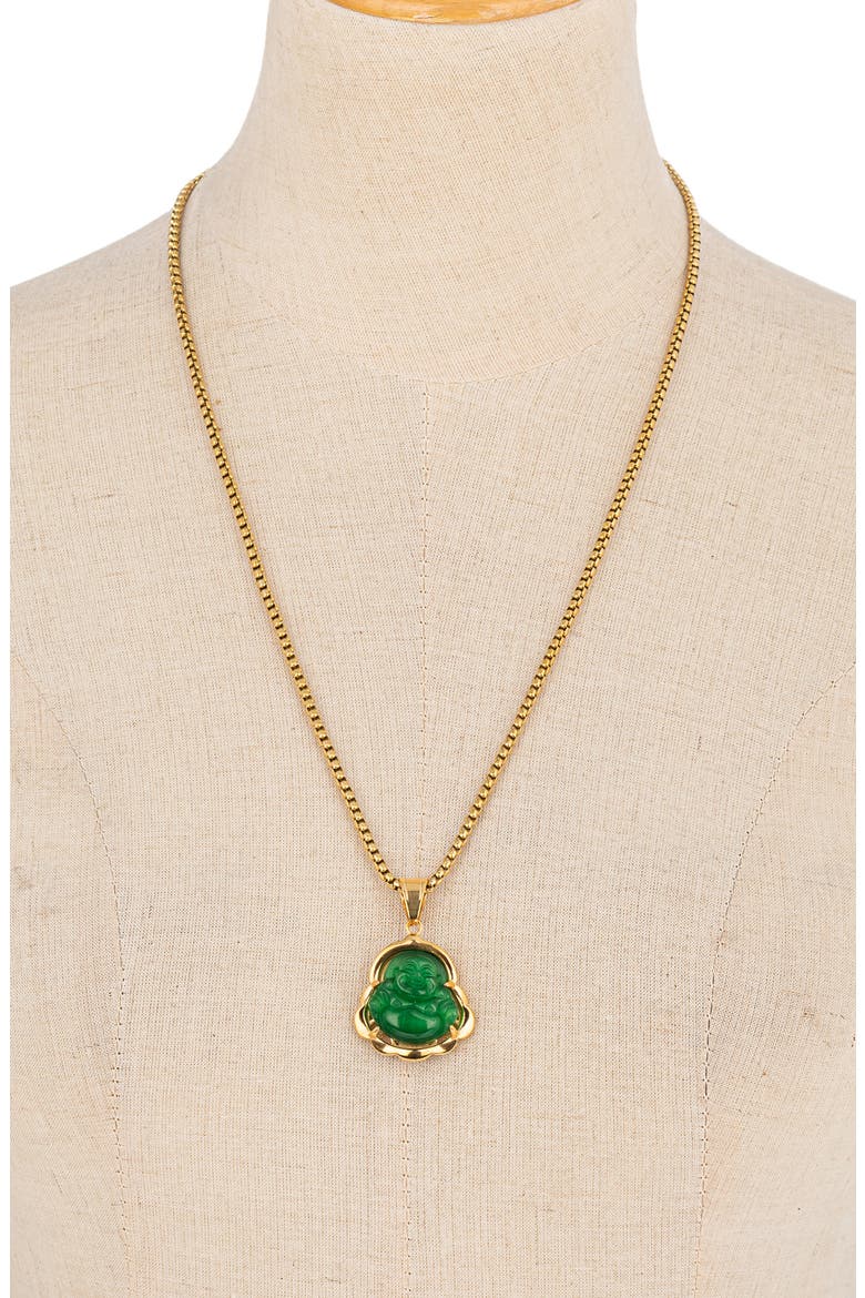 Buddha Pendant Necklace, Alternate, color, GOLD
