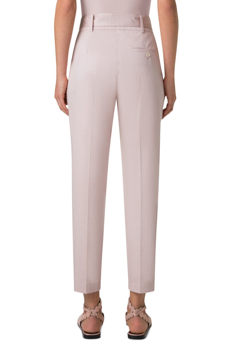 Fred Belted Stretch Cotton Pants, Alternate, color, ROSE