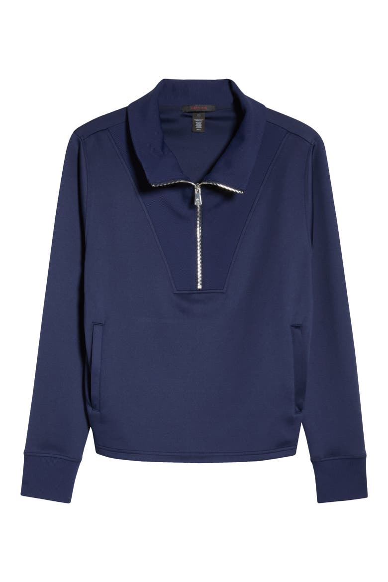 Wren Quarter Zip Top, Alternate, color, MALTESE BLUE