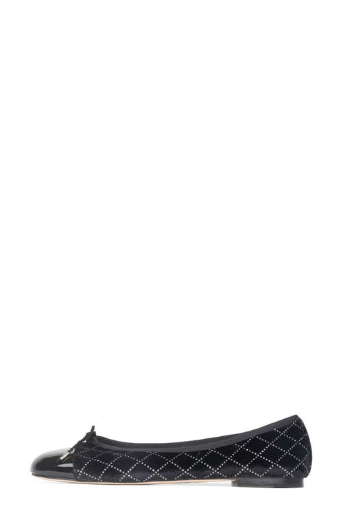 Paul Mayer Best Cap Toe Ballet Flat In Black