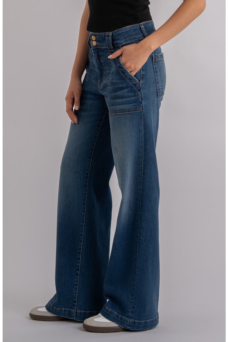 Jodi High Waist Wide Leg Utility Jeans, Alternate, color, HUMANITARIAN
