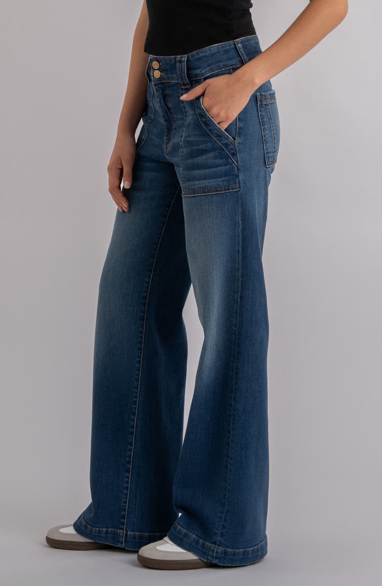 KUT from the Kloth Jodi High Waist Wide Leg Utility Jeans, Alternate, color, Humanitarian