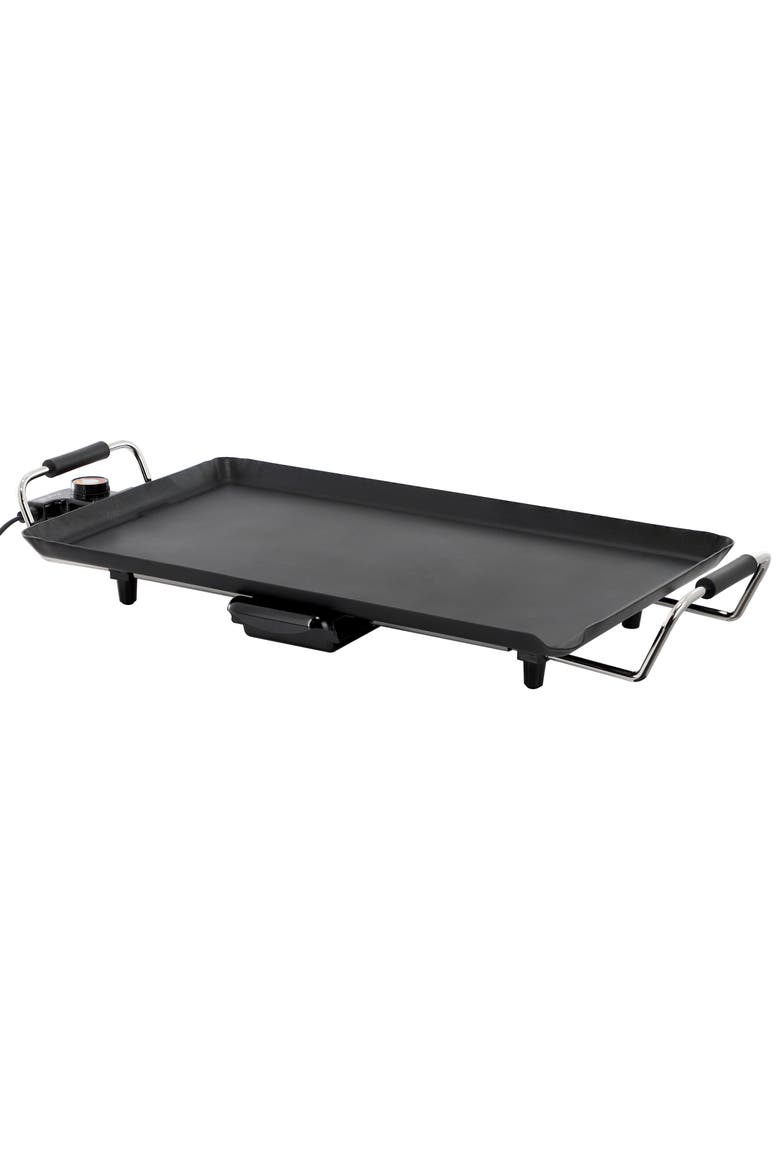 21 Inch Electric Grill with Drip Tray and Non-Stick Coating, Alternate, color, Black