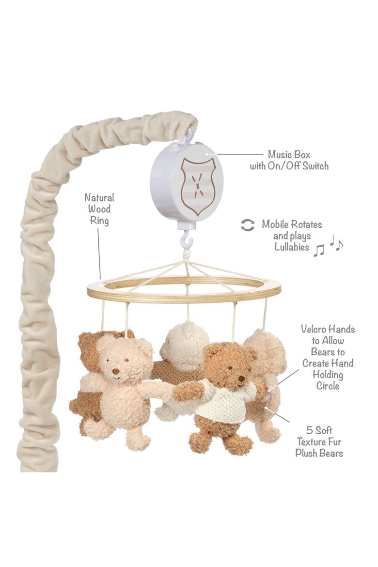Teddy Bear Musical Infant Baby Crib Mobile Soother Toy, Alternate, color, Brown