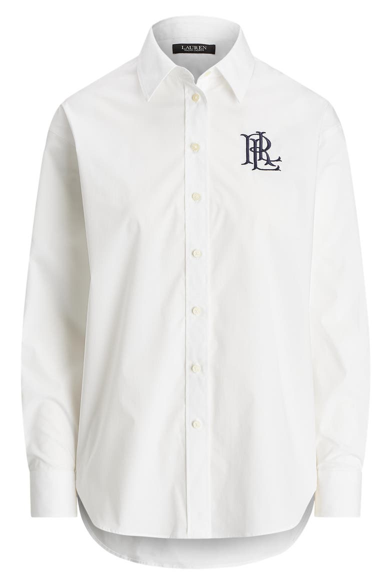Relaxed Fit Stretch Cotton Shirt, Alternate, color, WHITE