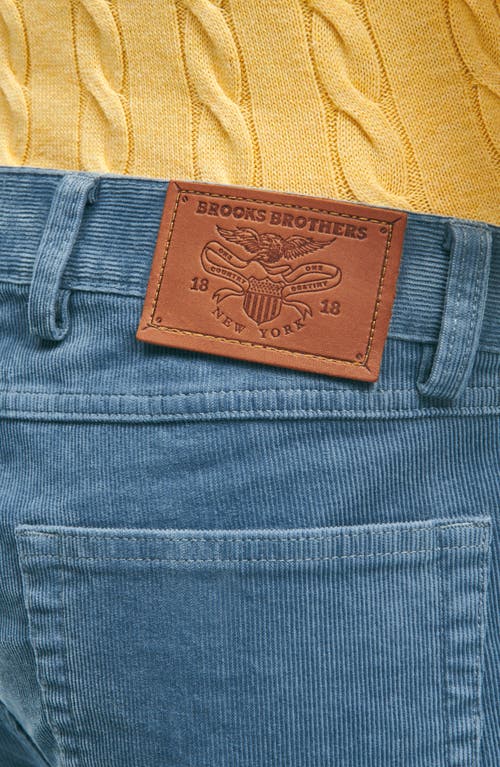 Brooks Brothers Stretch Cotton Corduroy Five Pocket Pants In China Blue