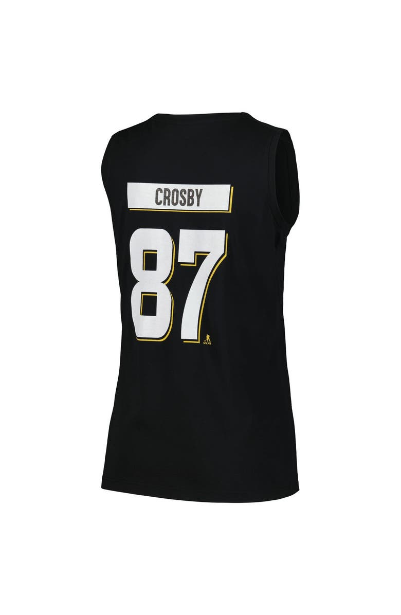 LEVELWEAR Women's Levelwear Sidney Crosby Black Pittsburgh Penguins Macy Player Name & Number Tank Top, Alternate, color, Black