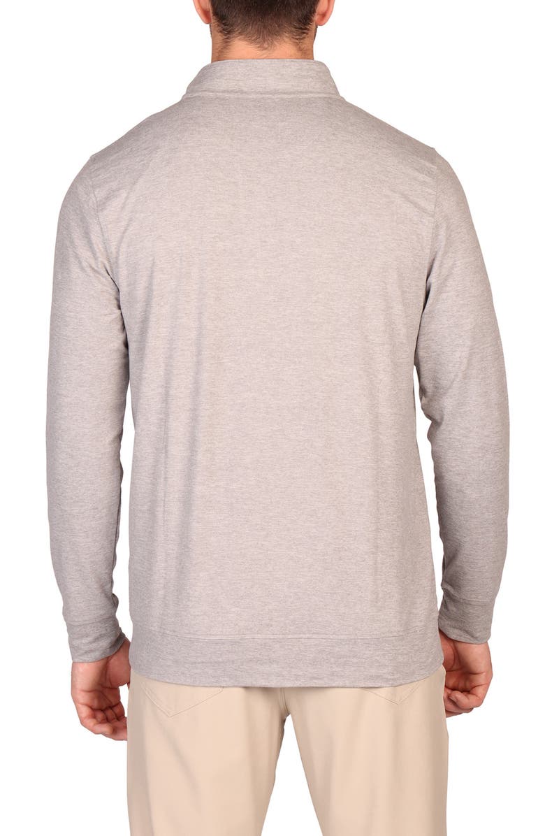 TailorByrd Brushed Mélange Quarter Zip Pullover, Alternate, color, Grey Heather
