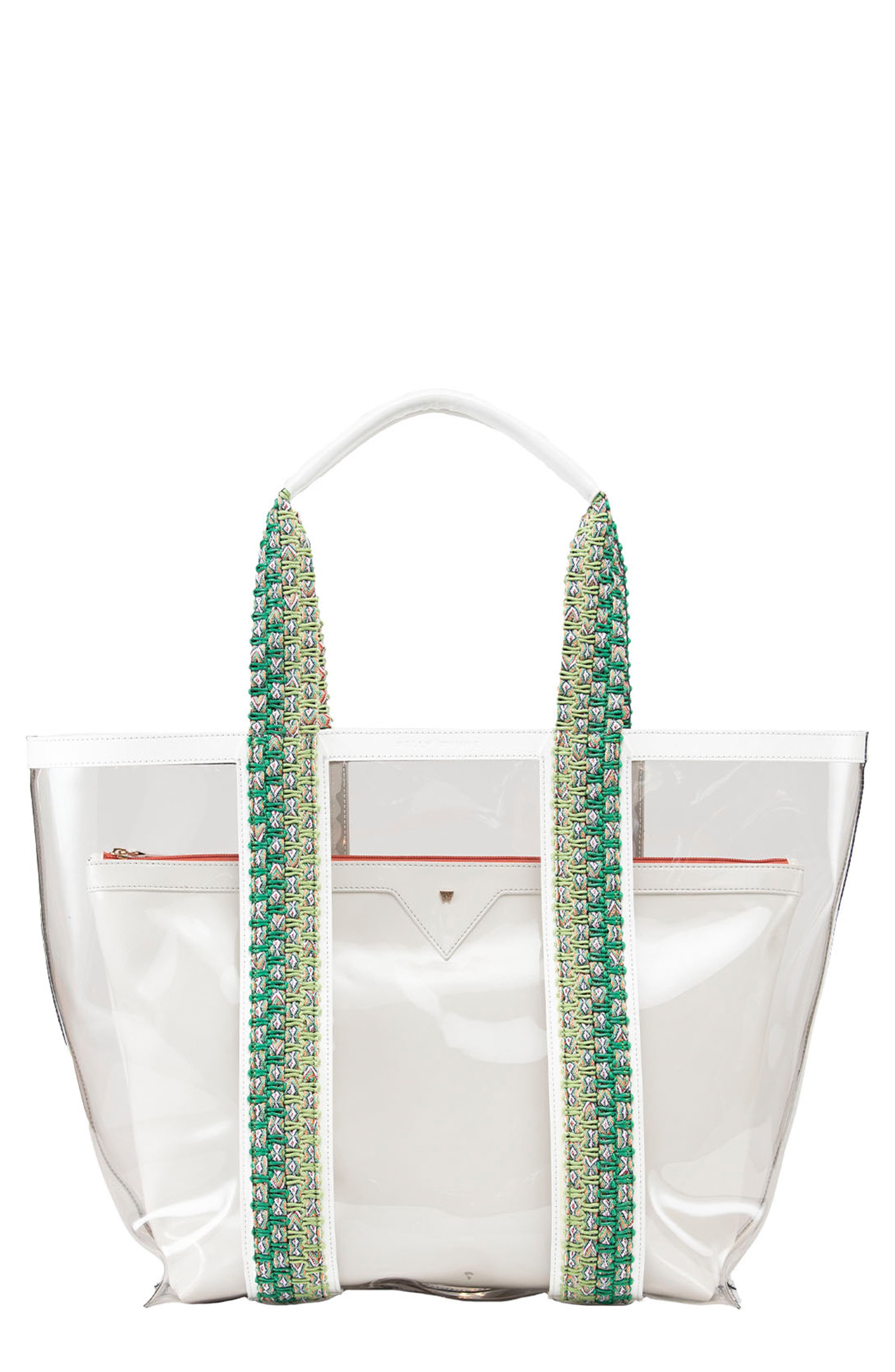 Kelly Wynne Clear Beach Tote, Main, color, 