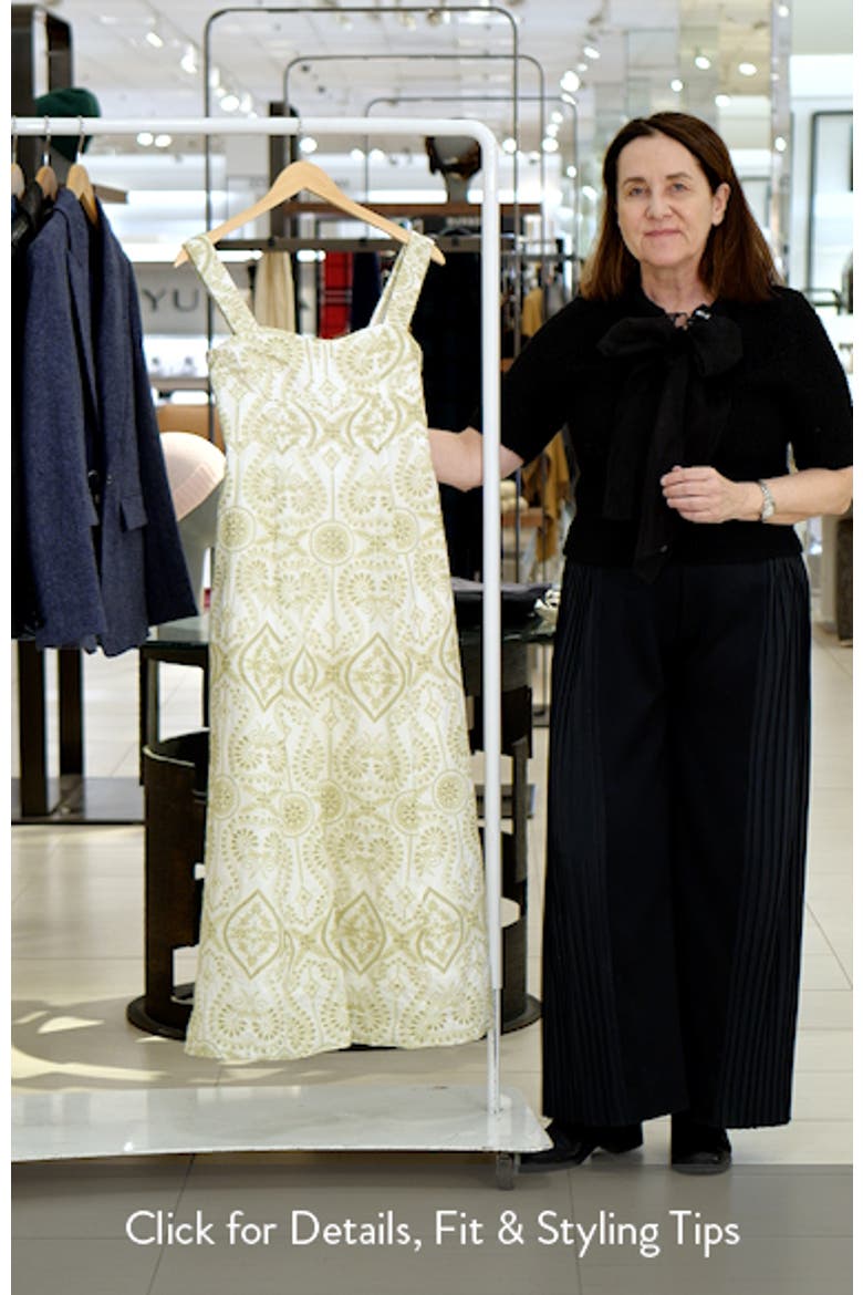 Eyelet Embroidery A-Line Dress video