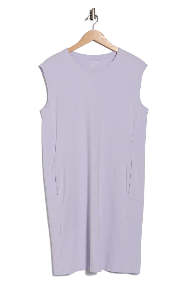 Eileen Fisher Crewneck Sleeveless Jersey Dress, Alternate, color, Wisteria