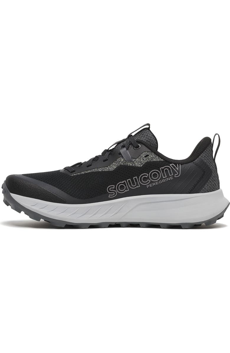 Saucony Peregrine 15 Trail Running Shoe, Alternate, color, Black/ Shadow
