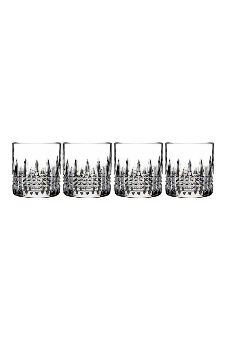 Lismore Connoisseur Diamond Set of 4 Crystal Tumblers, Main, color, CLEAR