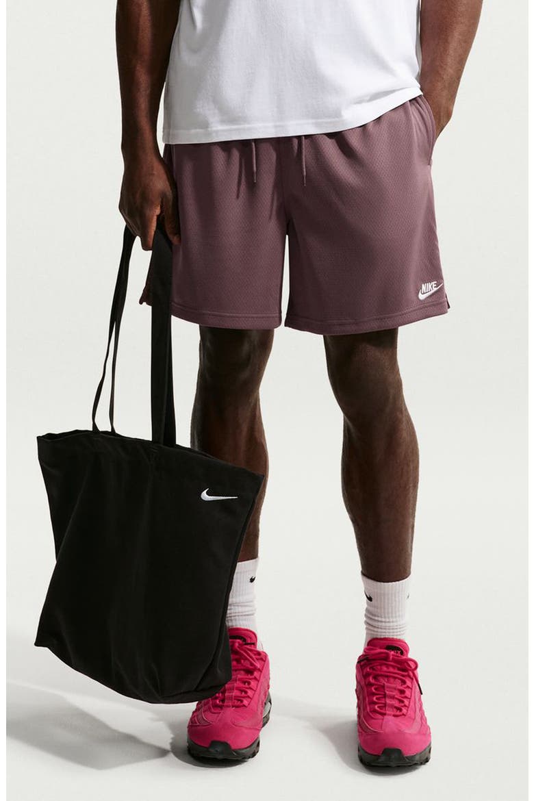 Club Flow Mesh Athletic Shorts, Main, color, TATTOO/ WHITE