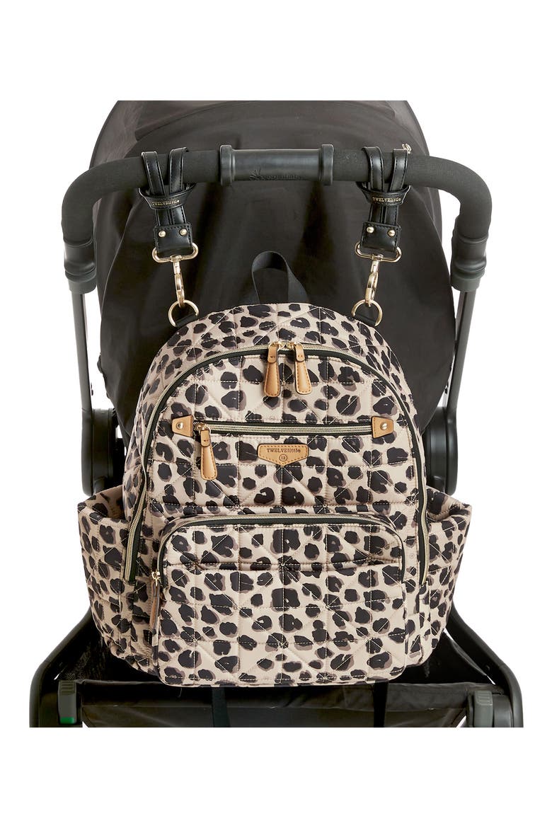 Companion Quilted Nylon Diaper Backpack, Alternate, color, LEOPARD PRINT