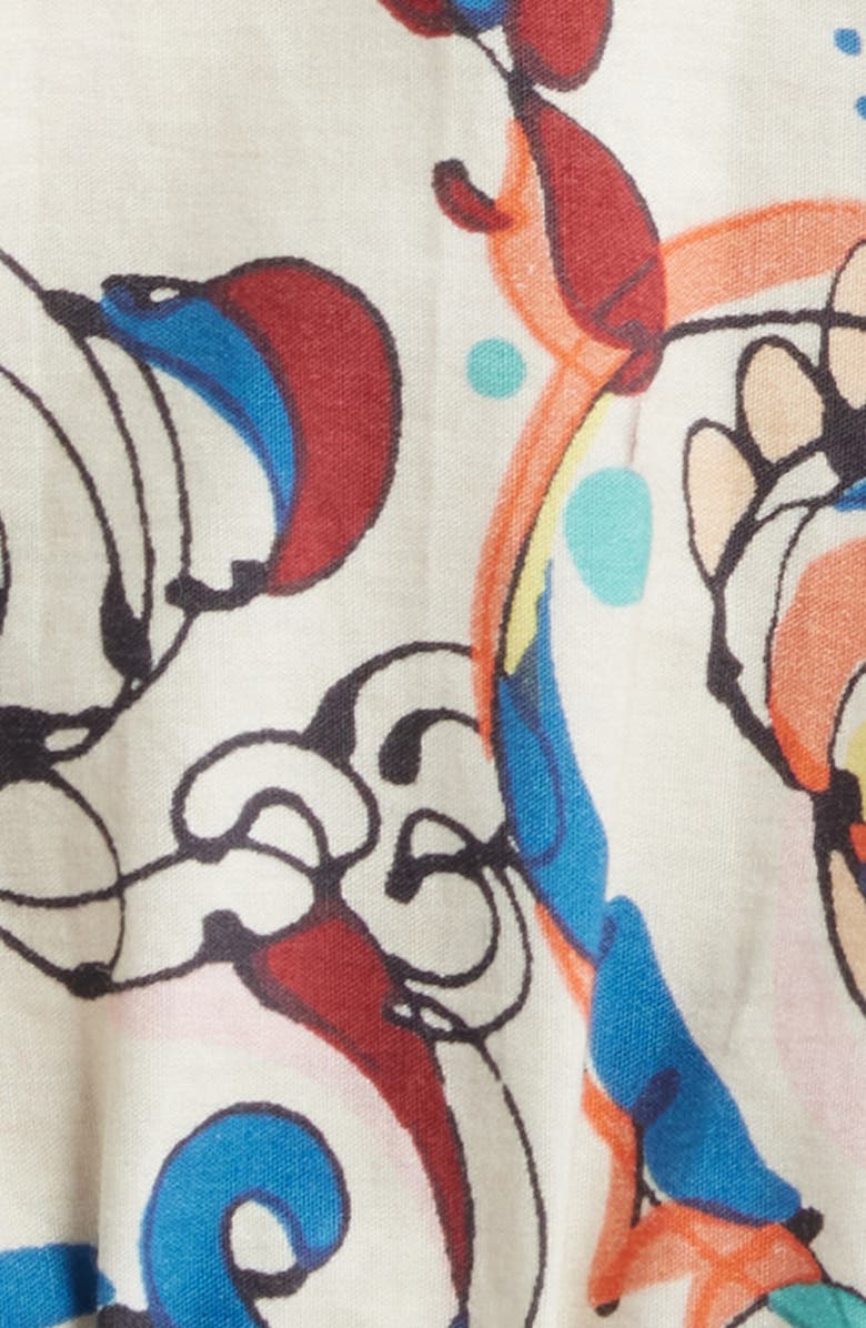 LOVE THE LABEL Noah Print Long Sleeve Fit & Flare Dress, Alternate, color, Andreeva Ombre Print