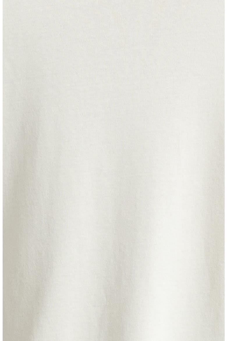 Scoop Neck Cotton Rib T-Shirt, Alternate, color, LIGHT CREAM