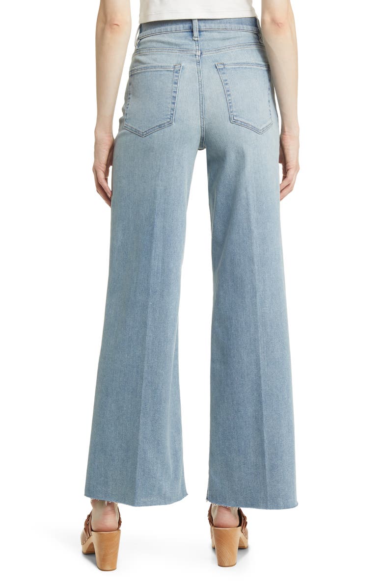 FRAME Le Slim Raw Hem High Waist Palazzo Jeans, Alternate, color, Wilson
