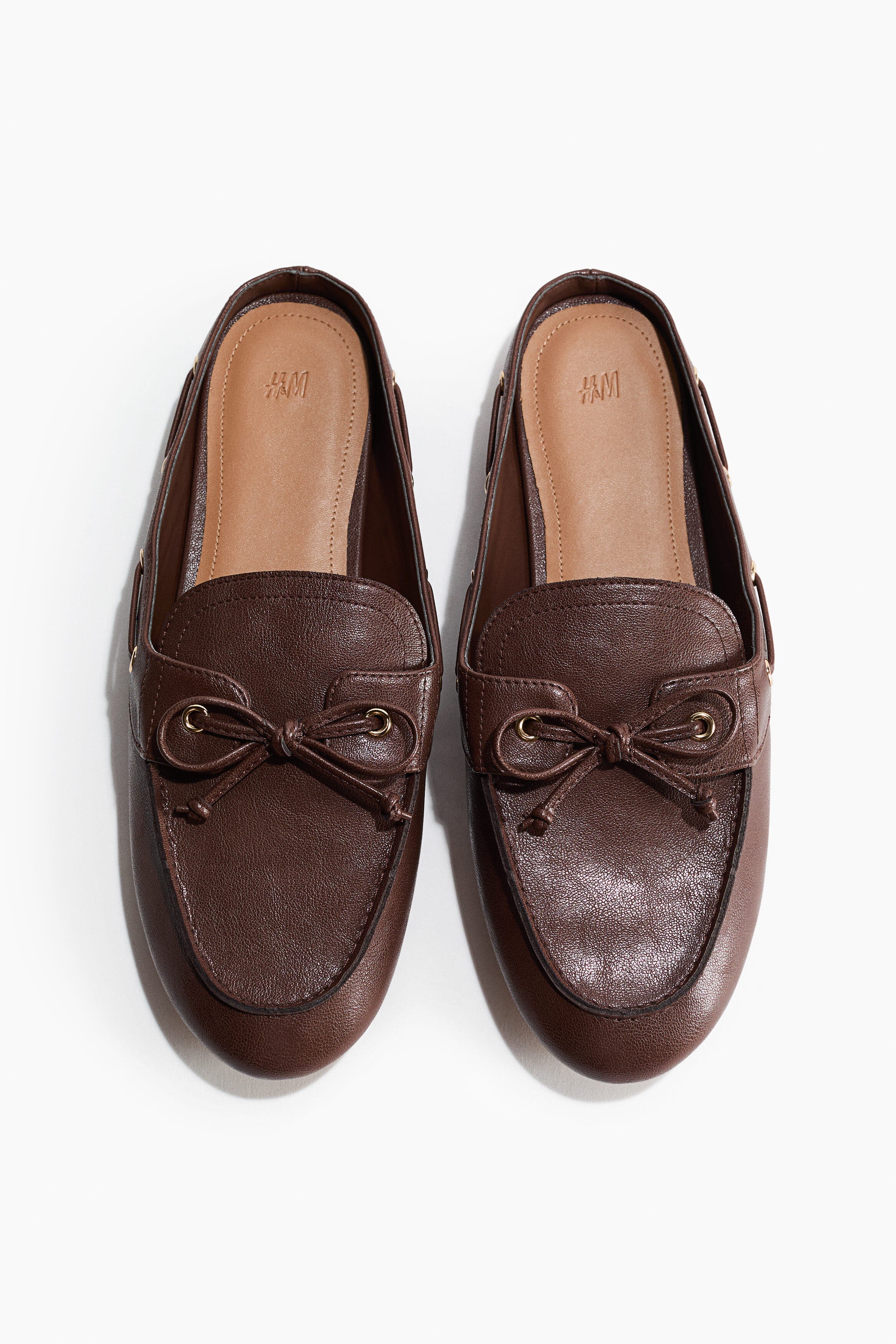 H&M Loafer Mules, Main, color, Dark Brown