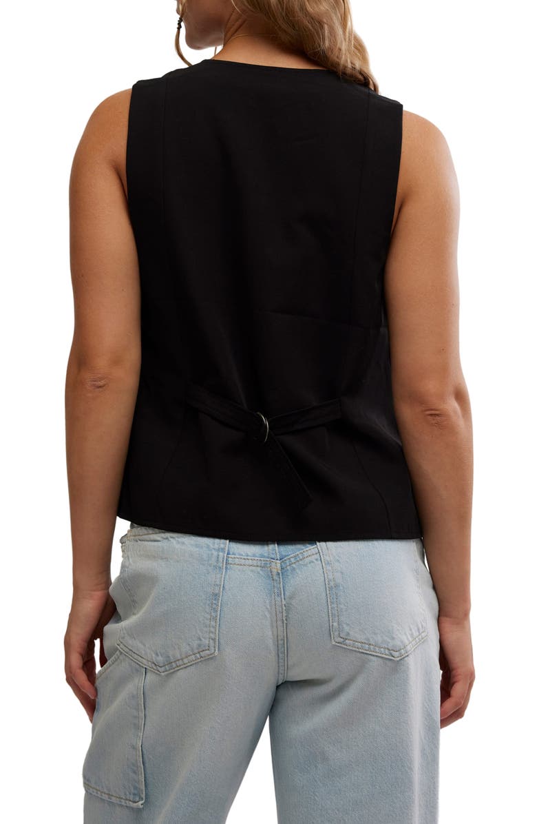 Free People Celia Tie Front Vest, Alternate, color, 