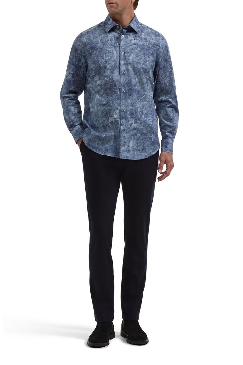 Julian Shaped Fit Long Sleeve Shirt, Alternate, color, ICE