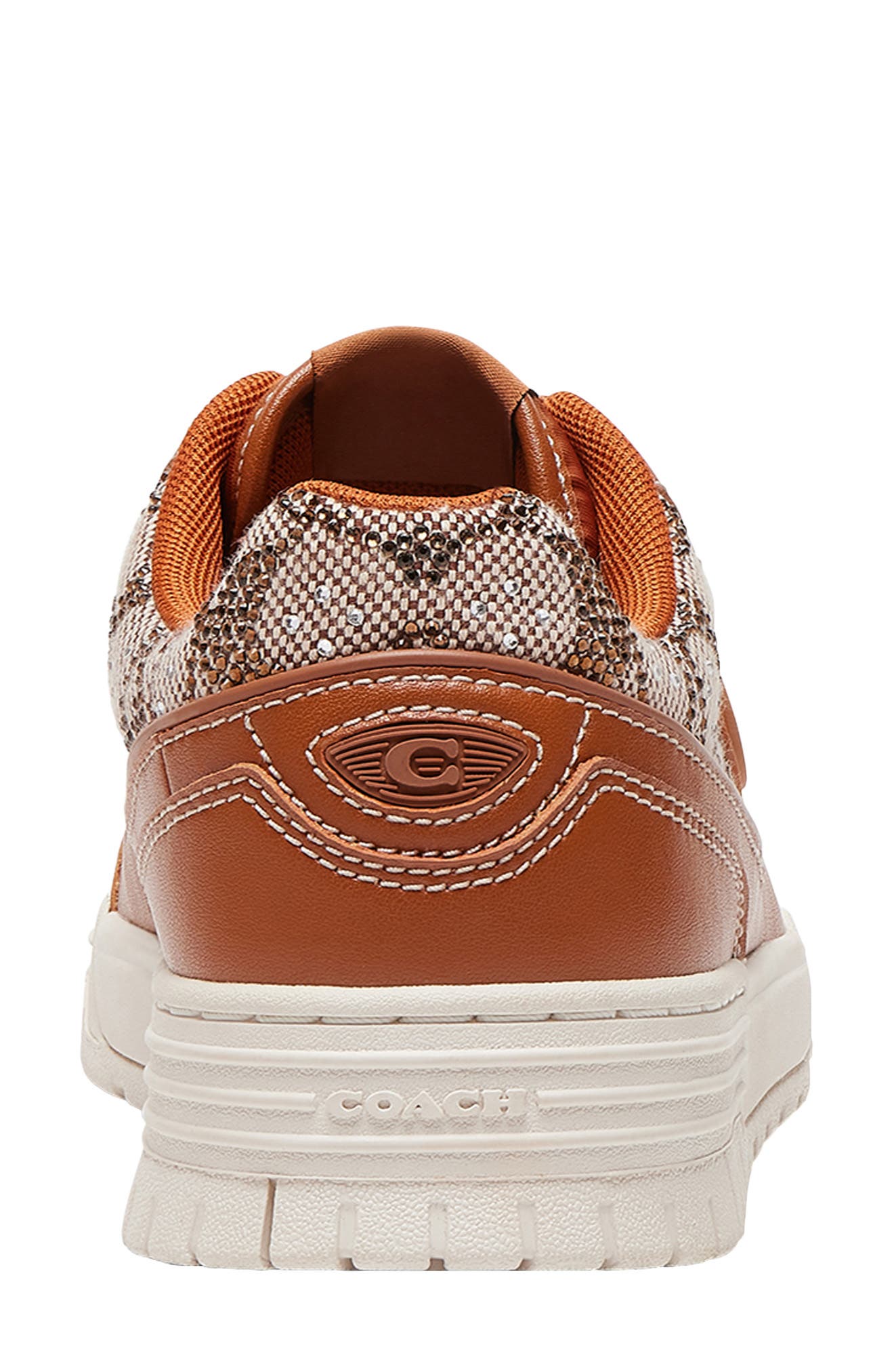 COACH Crystal Signature Monogram Sneaker, Alternate, color, Cocoa/ Burnished Amber