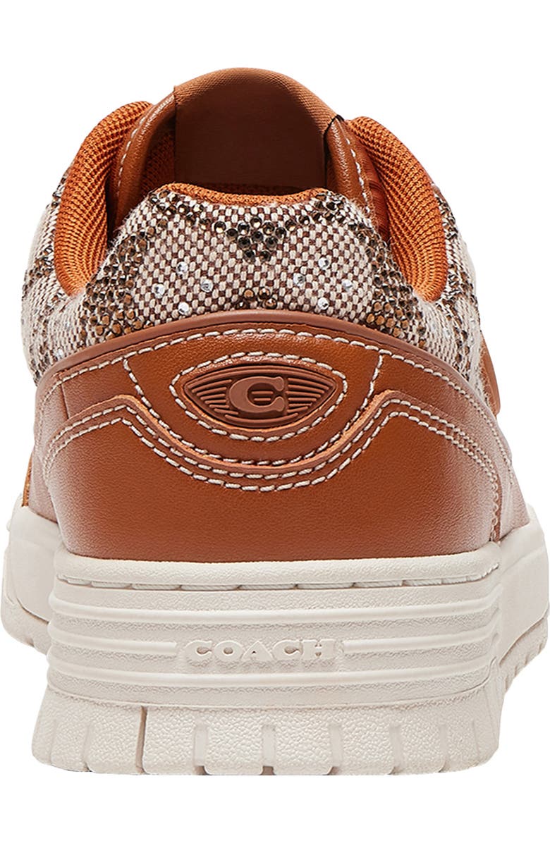 COACH Crystal Signature Monogram Sneaker, Alternate, color, Cocoa/ Burnished Amber