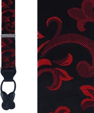 Trafalgar Christian the Romantic Brocade Silk Button End Suspenders