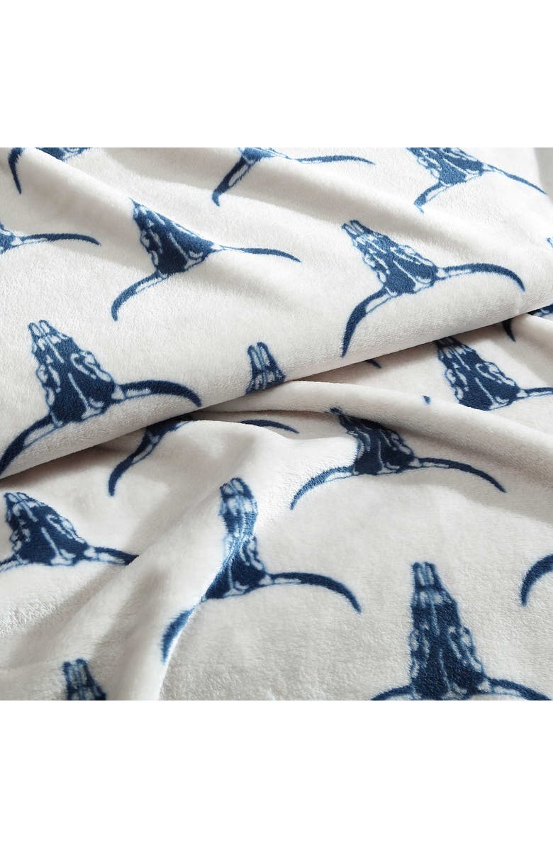 Wrangler Steer Head Plush Fleece Throw, Alternate, color, Dark Blue