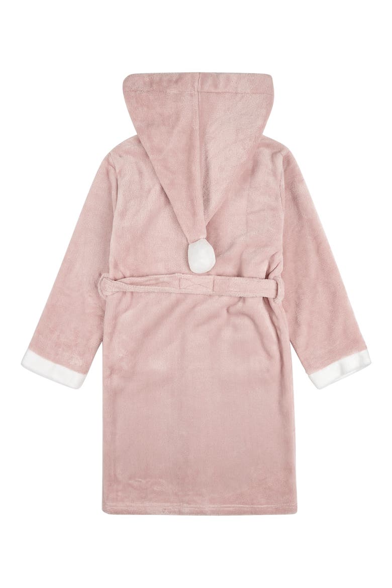 Kids' Pompom Plush Hooded Robe, Alternate, color, LIGHT PINK