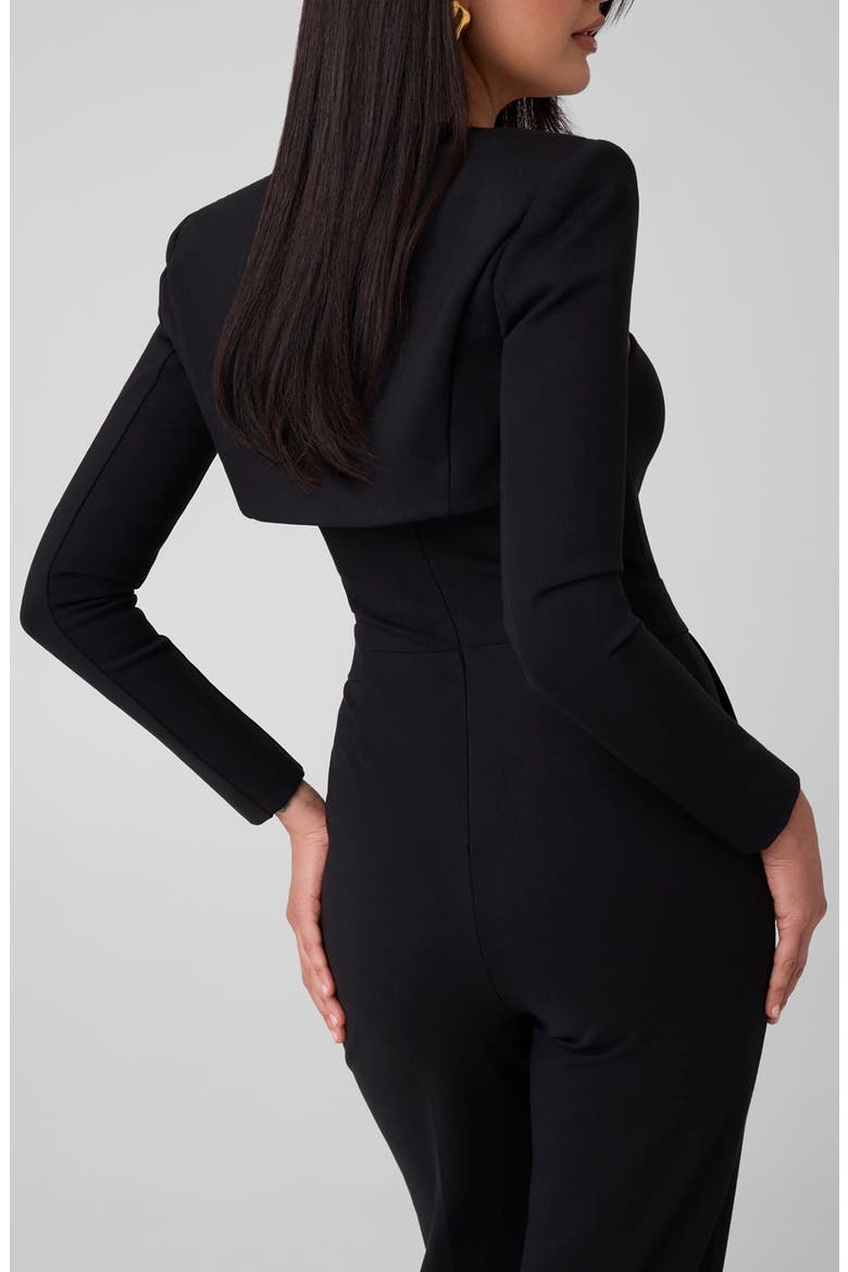 Sophia Ponte Shoulder Cover, Alternate, color, JBLACK-BLACK