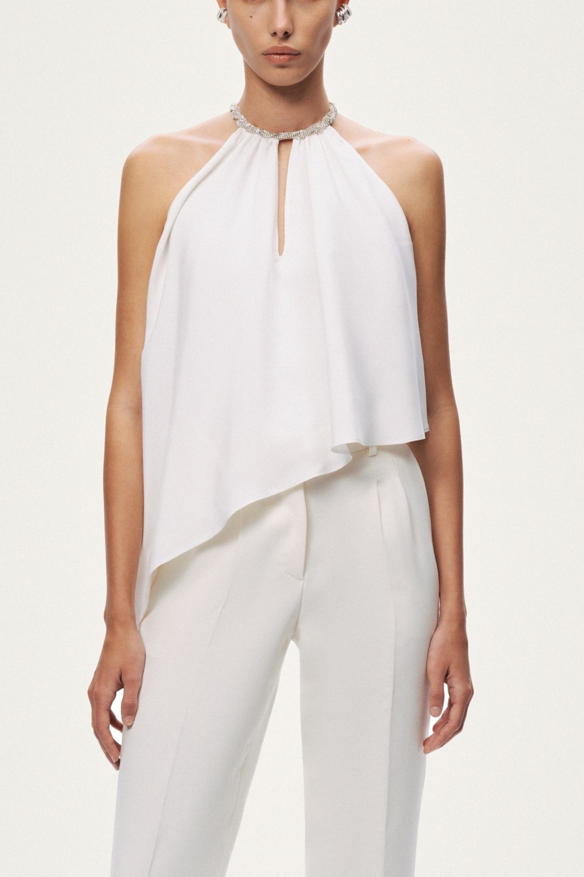 Embellished Halter Blouse - image 3