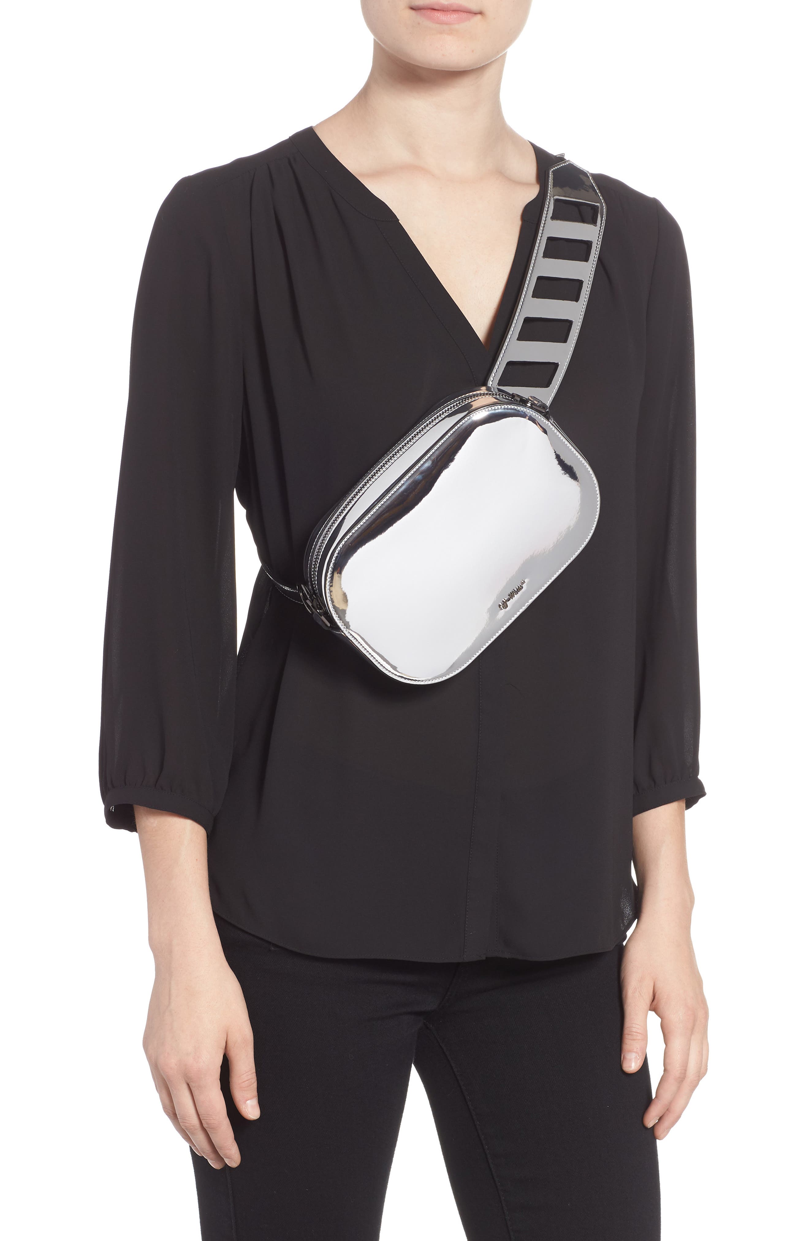 Off-White Mirror Camera Bag, Alternate, color, 