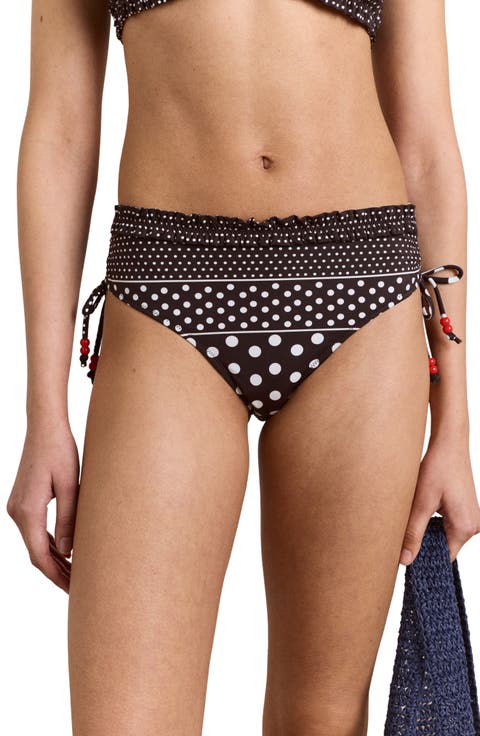 Mixed Dot String Bikini Bottoms