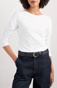 Seasalt Cornwall Easel Long Sleeve Stretch Organic Cotton Top