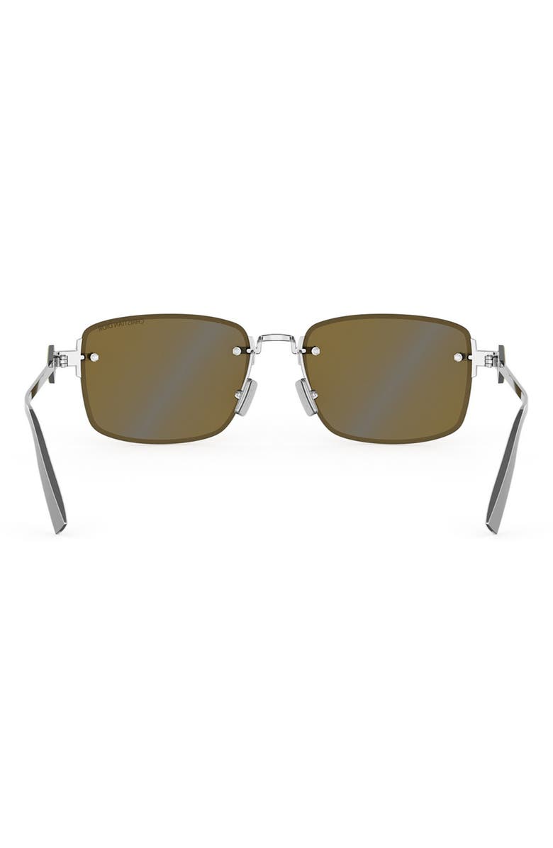 DIOR 'CD Diamond S11U Rectangle Sunglasses, Alternate, color, Gold/ Other / Brown