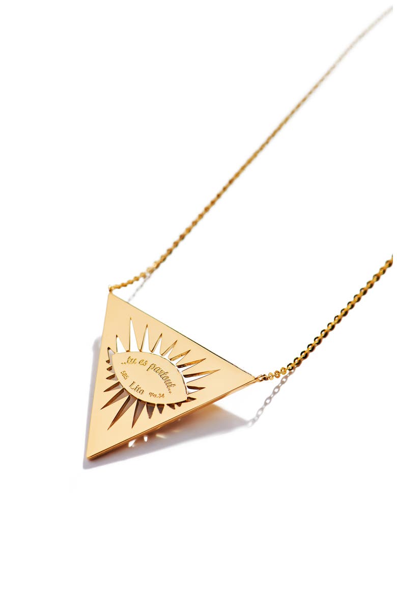 Isida Petite Pendant Necklace, Alternate, color, BLUE