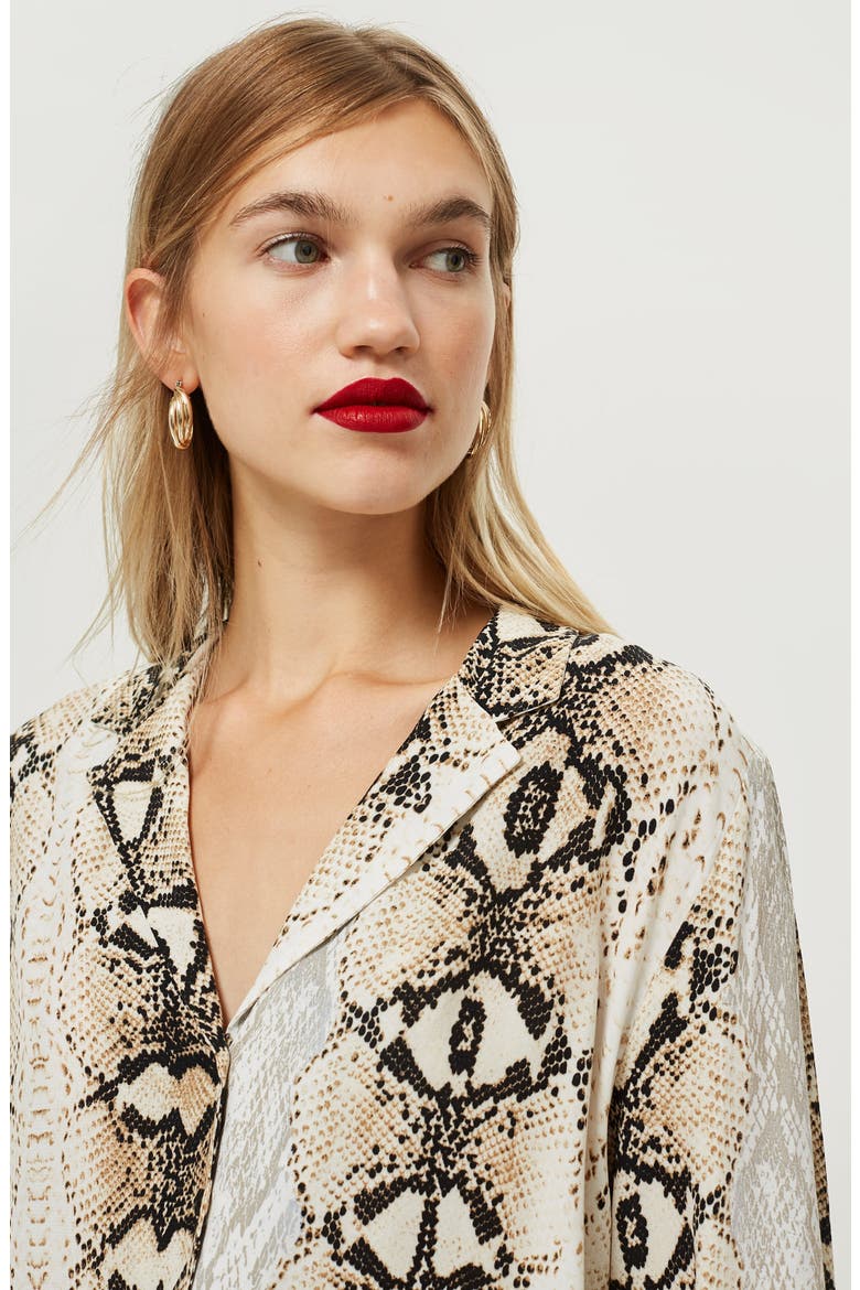 Jessica Print Shirt, Alternate, color, BLACK MULTI