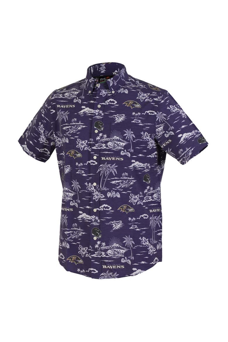 Men's Reyn Spooner Purple Baltimore Ravens Kekai Performance Button-Down Shirt, Alternate, color, Purple