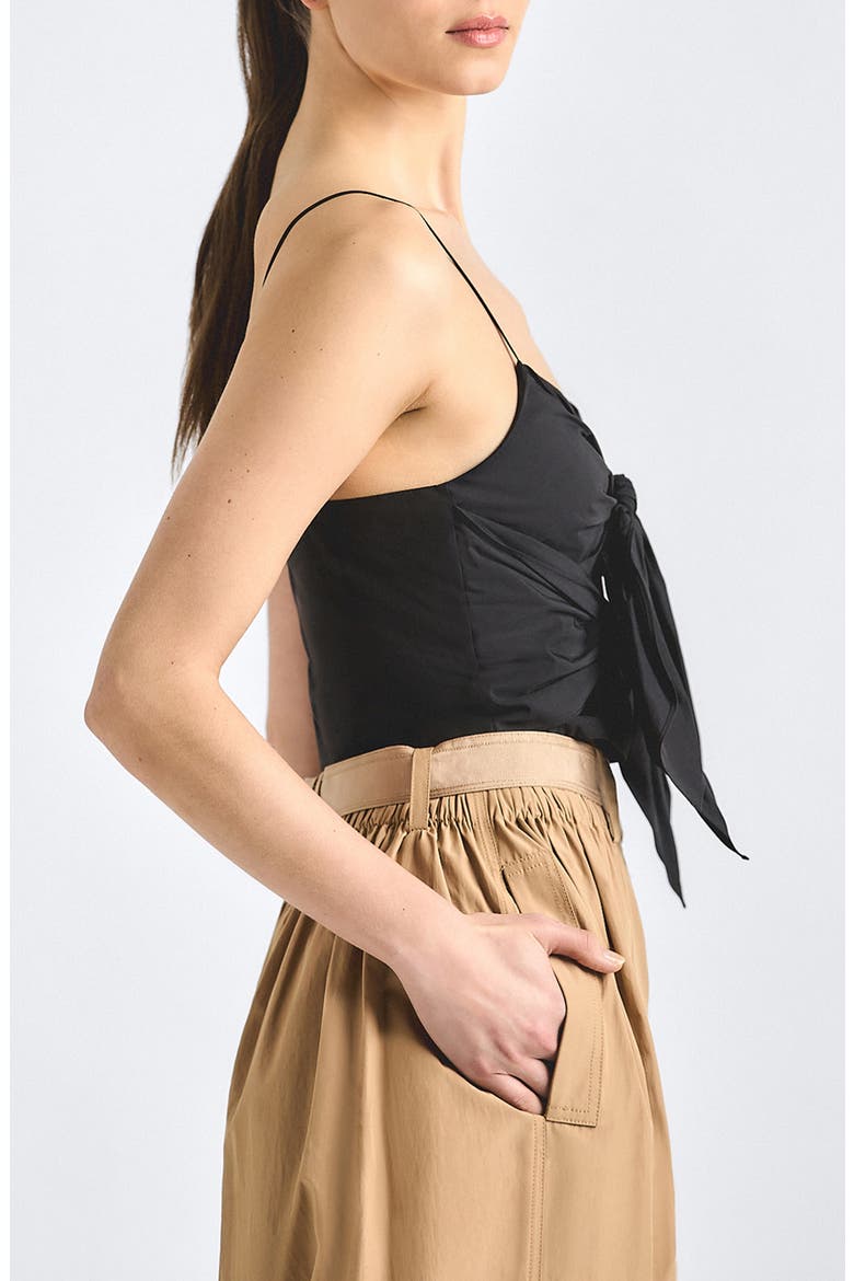 Shira Tie Front Camisole, Alternate, color, BLACK