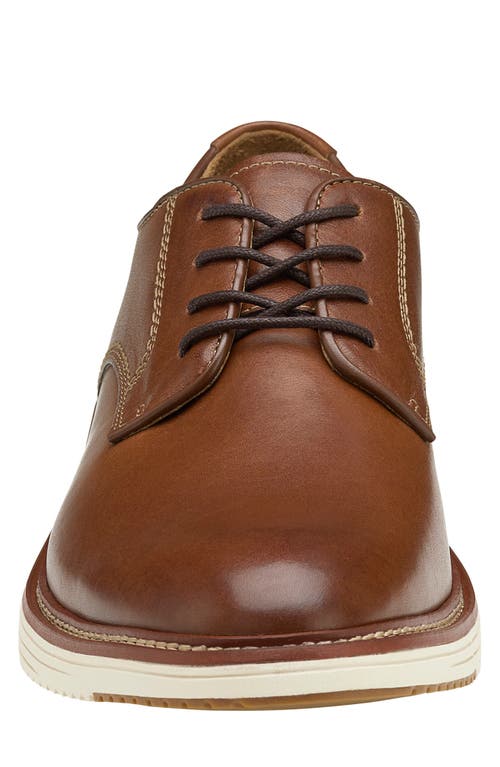 Johnston & Murphy Upton Plain Toe Derby In Tan Full Grain Tn