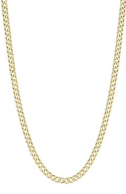 Two-Tone Layered Chain Necklace in Sterling Silver