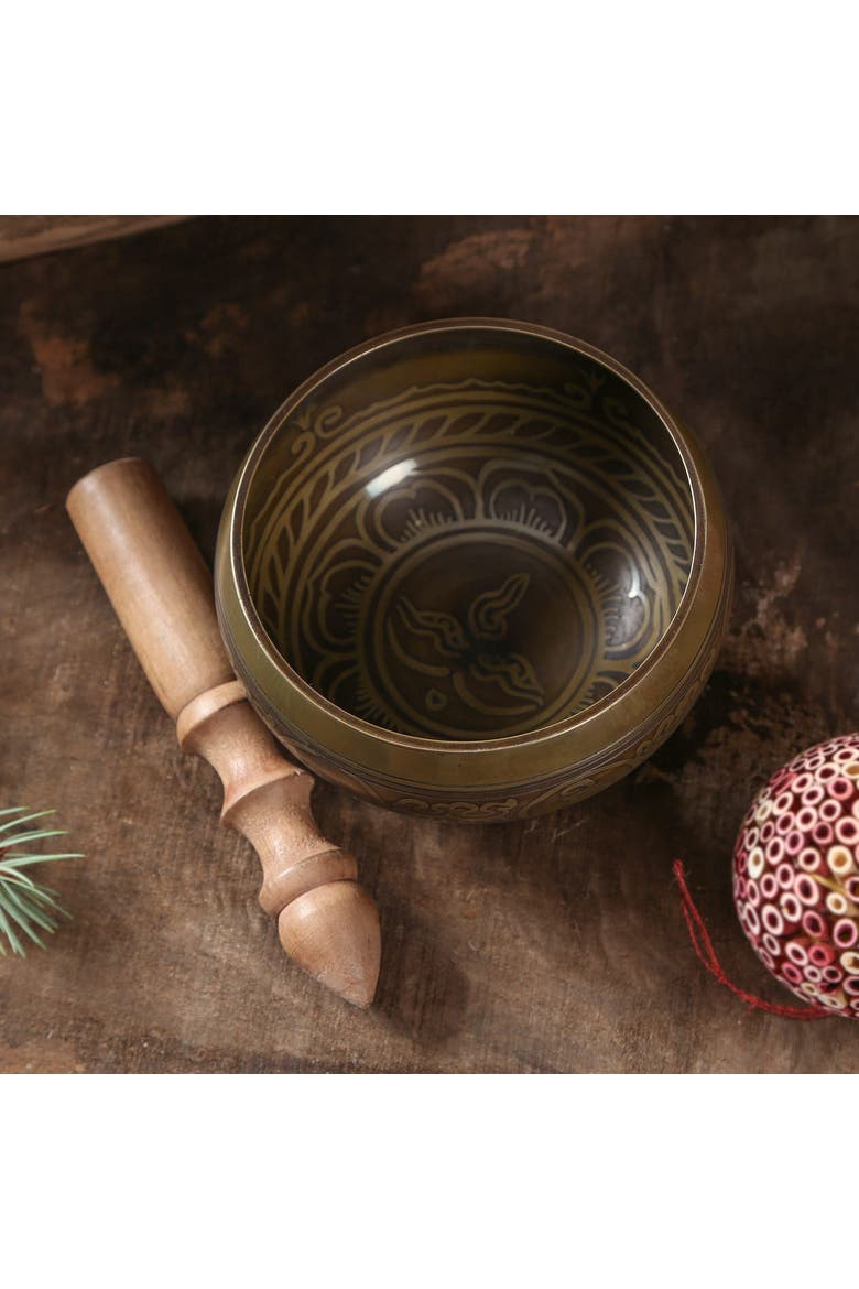 Inscribed Singing Bowl, Alternate, color, Copper