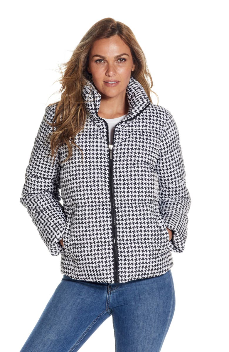 Gallery Houndstooth Puffer Jacket, Alternate, color, 